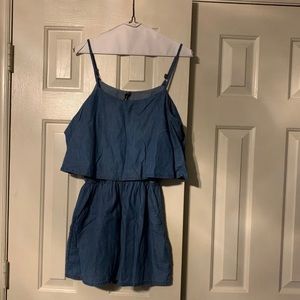 Super Cute Poof Couture Jean Romper